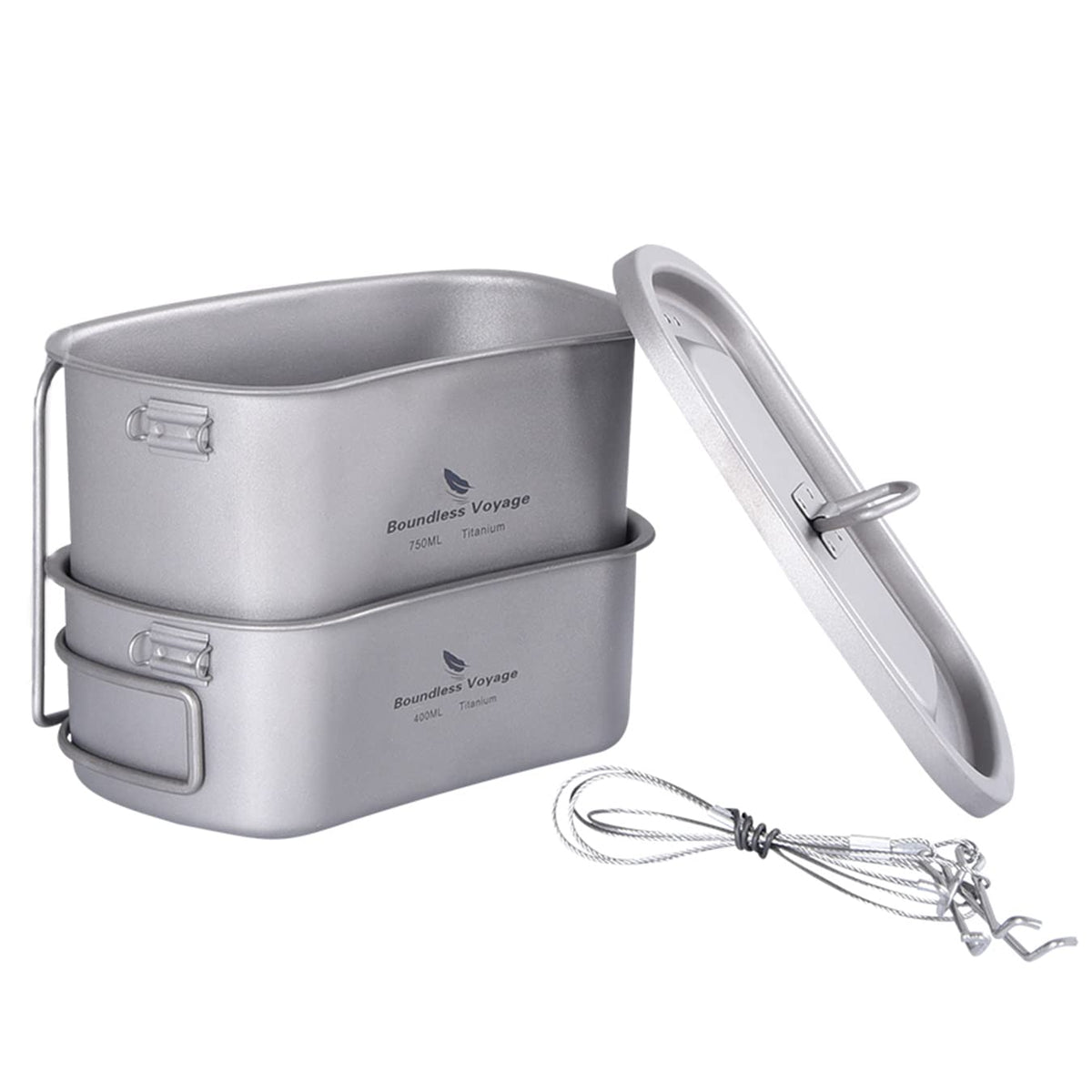 Boundless Voyage Ti15158C big cup with lid for easy outdoor meals.