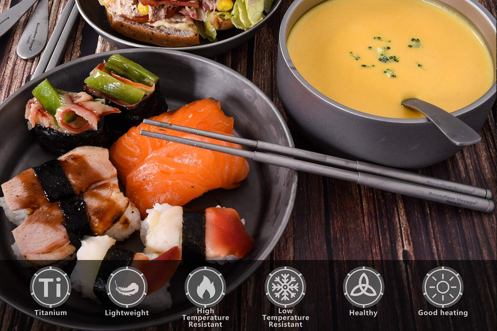 Boundless Voyage titanium chopsticks durable and corrosion-resistant for daily use outdoors.