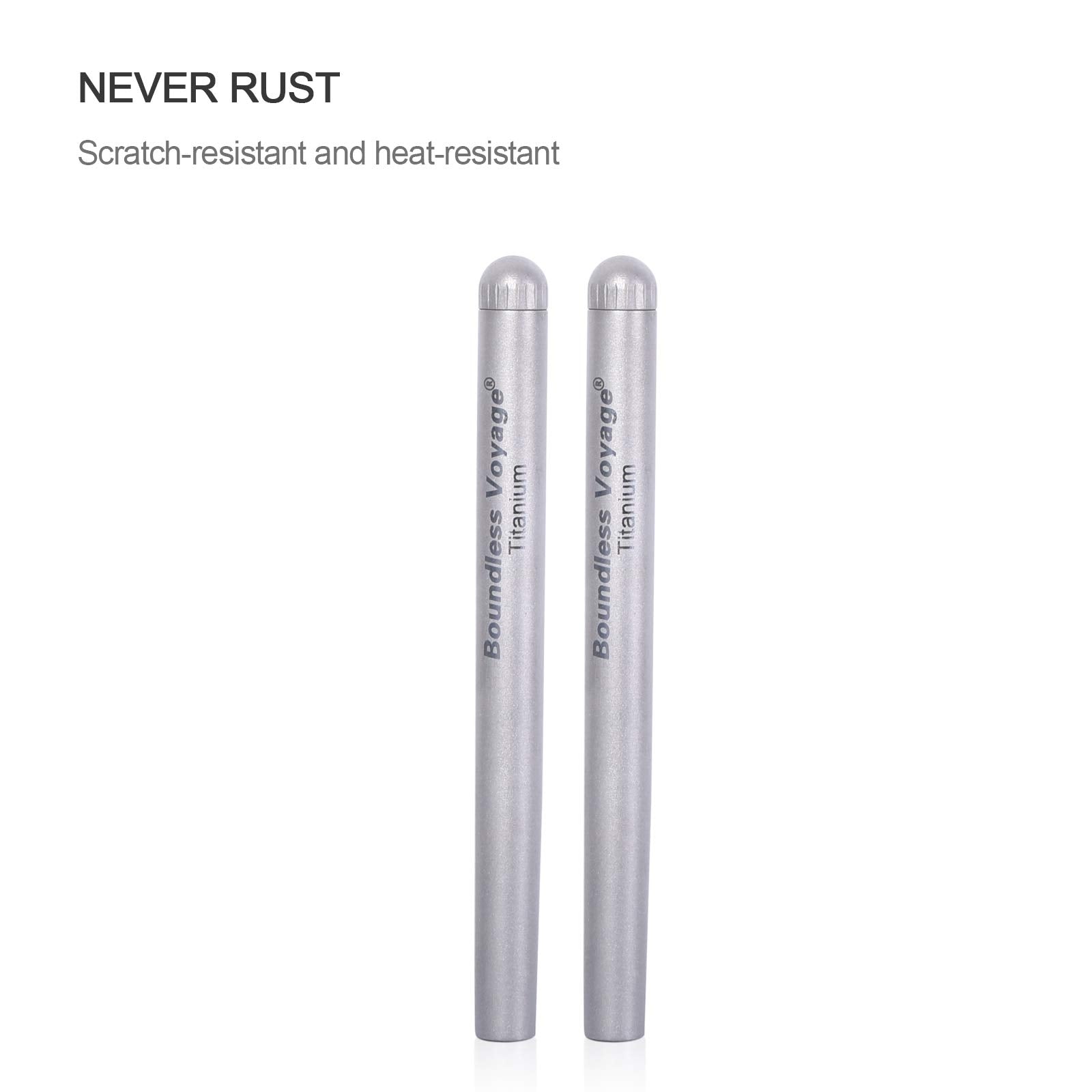 Boundless Voyage titanium chopsticks detach into three pieces for easy cleaning.