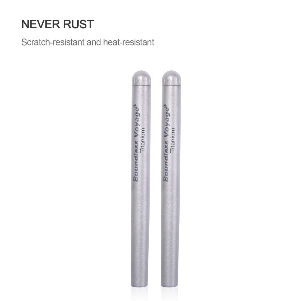 Boundless Voyage titanium chopsticks detach into three pieces for easy cleaning.