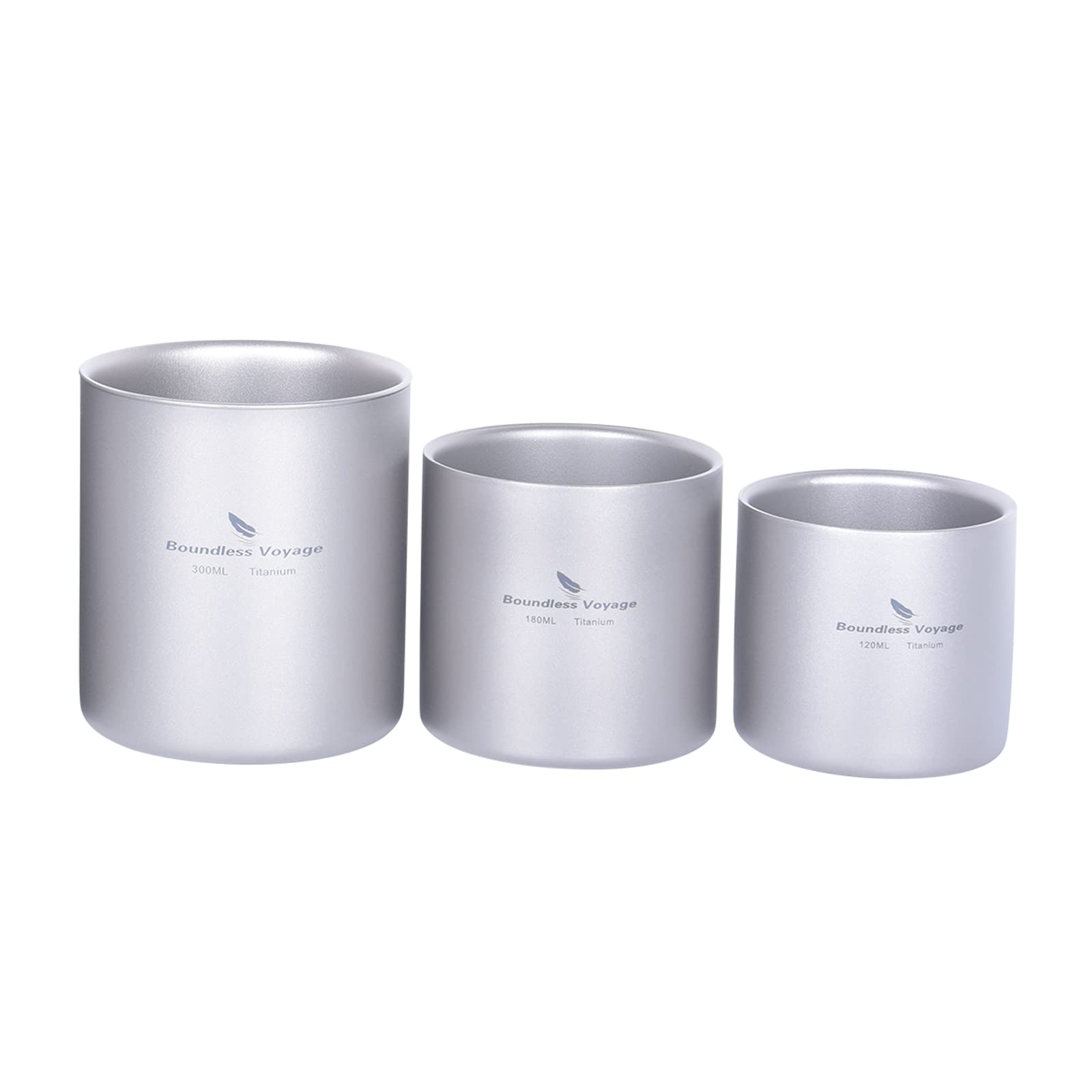 Boundless Voyage titanium cup 120ml front view highlights compact, portable insulation benefits