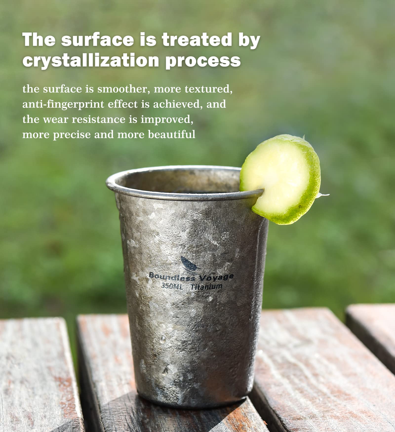 Boundless Voyage titanium cup demonstrates rust resistance in outdoor conditions