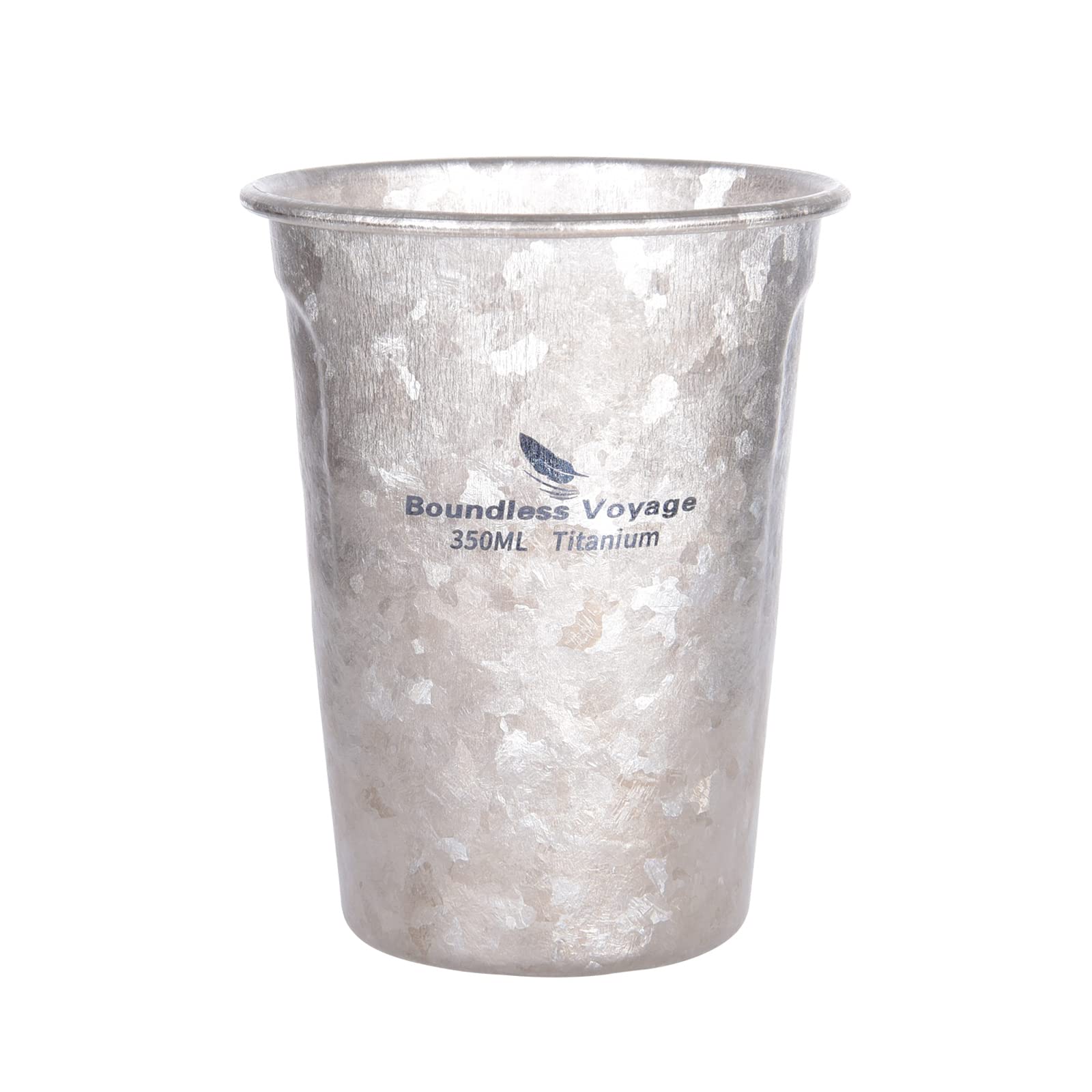 Boundless Voyage titanium cup side view highlighting lightweight, rust-resistant outdoor use