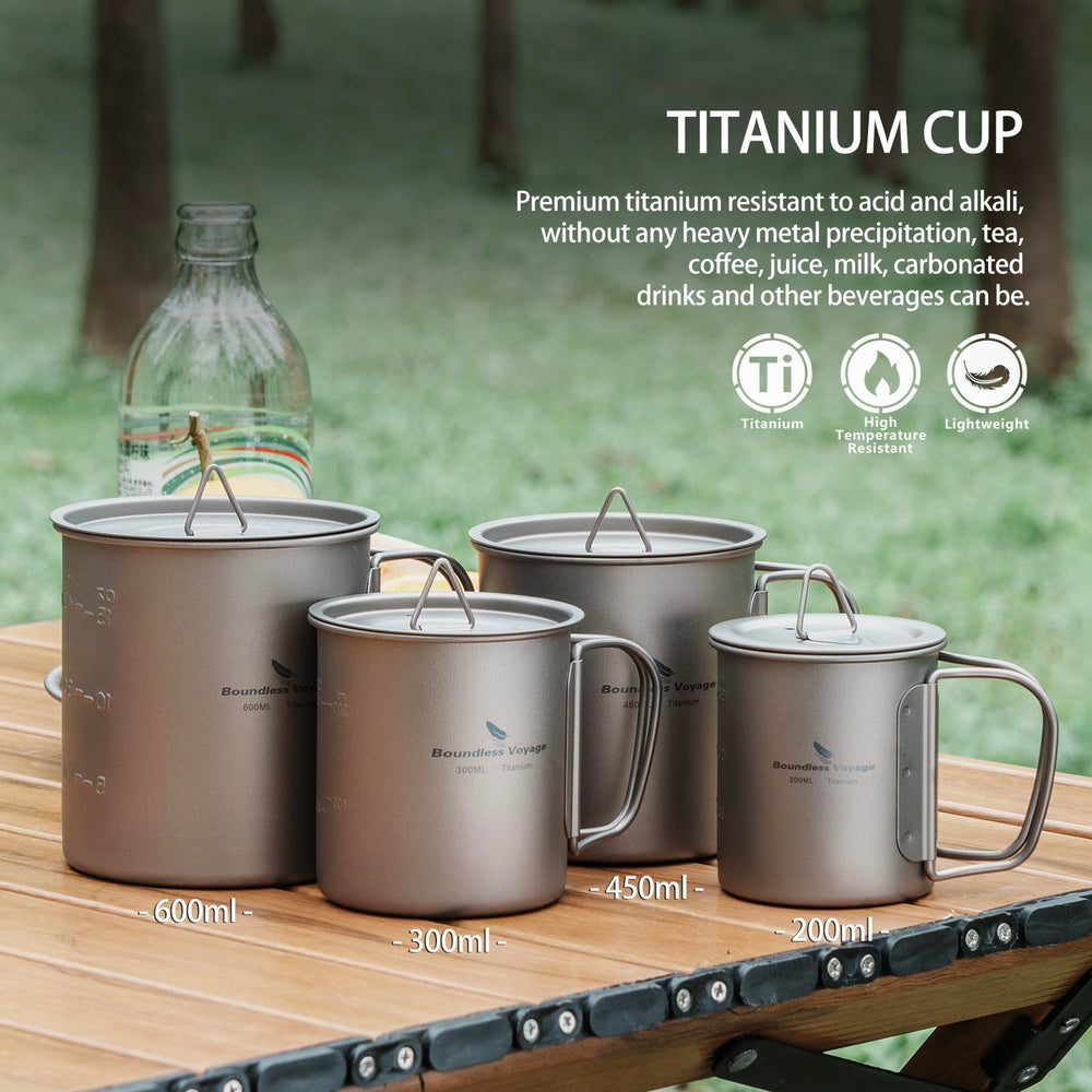 Boundless Voyage titanium cup compact-pack for easy storage in small bags.