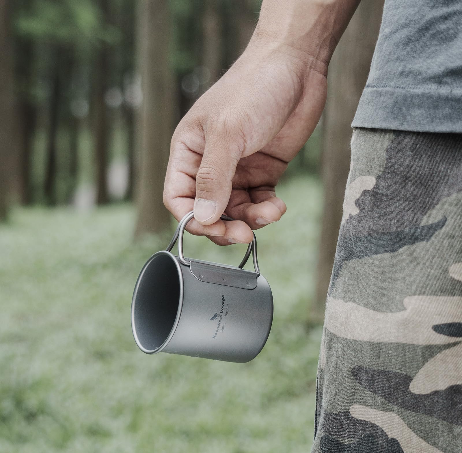 Boundless Voyage titanium cup compact and durable for travel and school