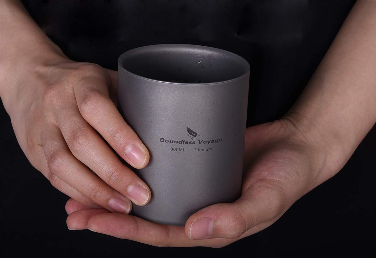 Boundless Voyage durable travel mug on kitchen table.