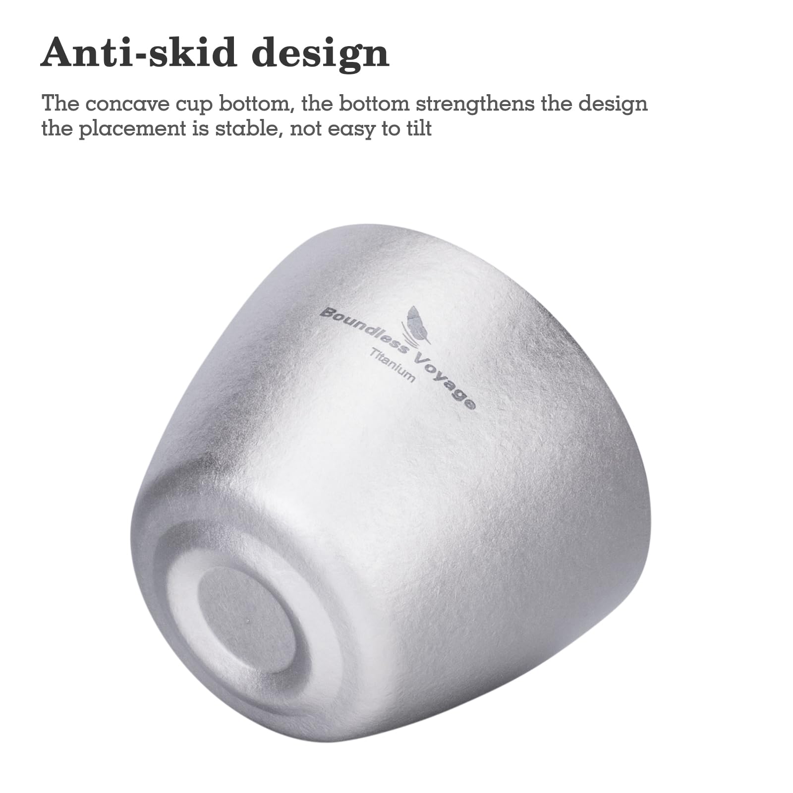 Boundless Voyage cup in hand with ergonomic base fits securely during hikes.