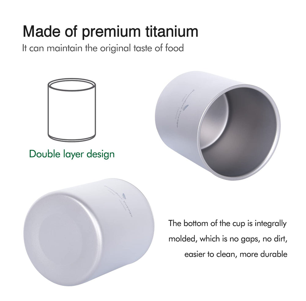 Boundless Voyage titanium cups nested design demonstrates four-in-one storage