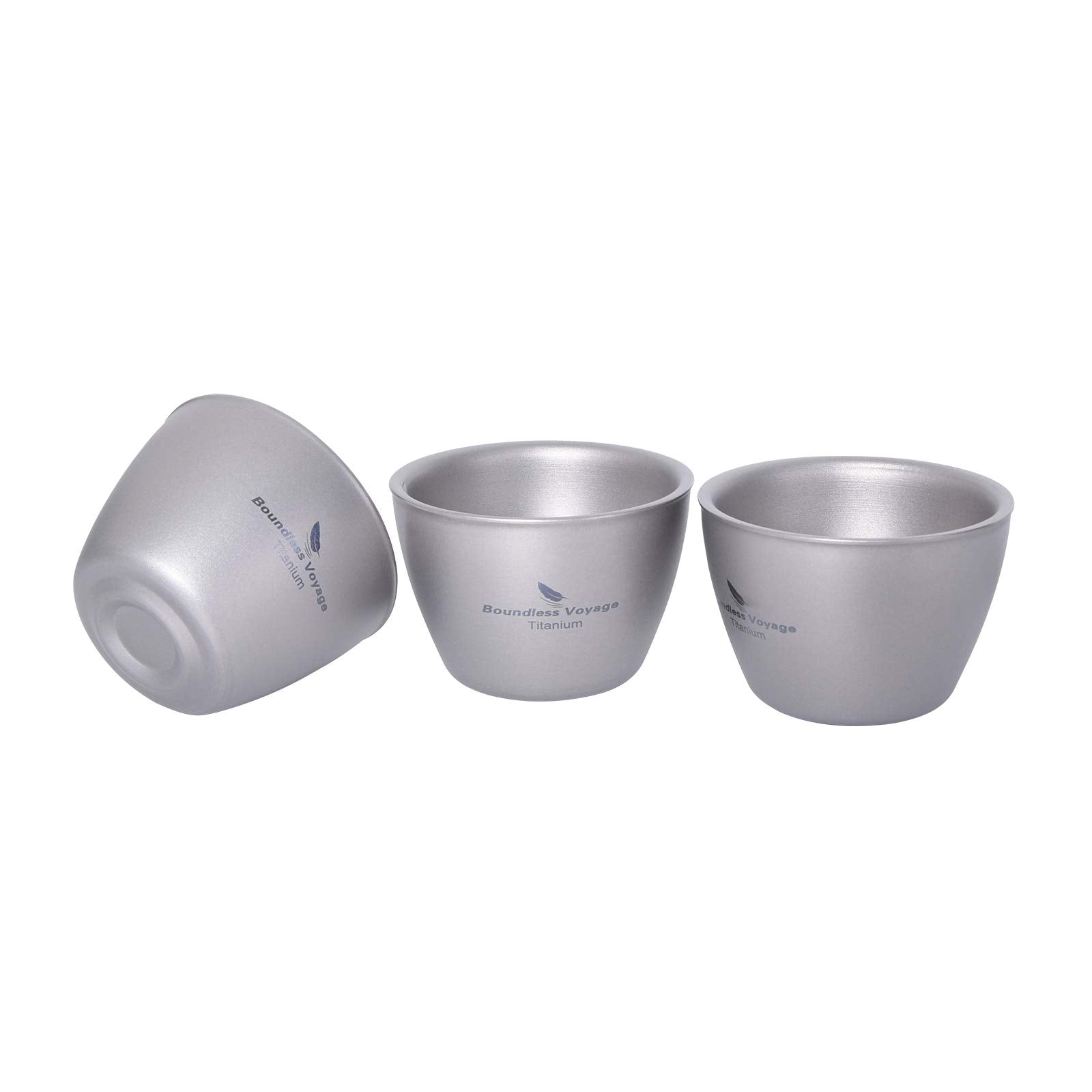Boundless Voyage titanium cup full view highlighting lightweight design for travel.