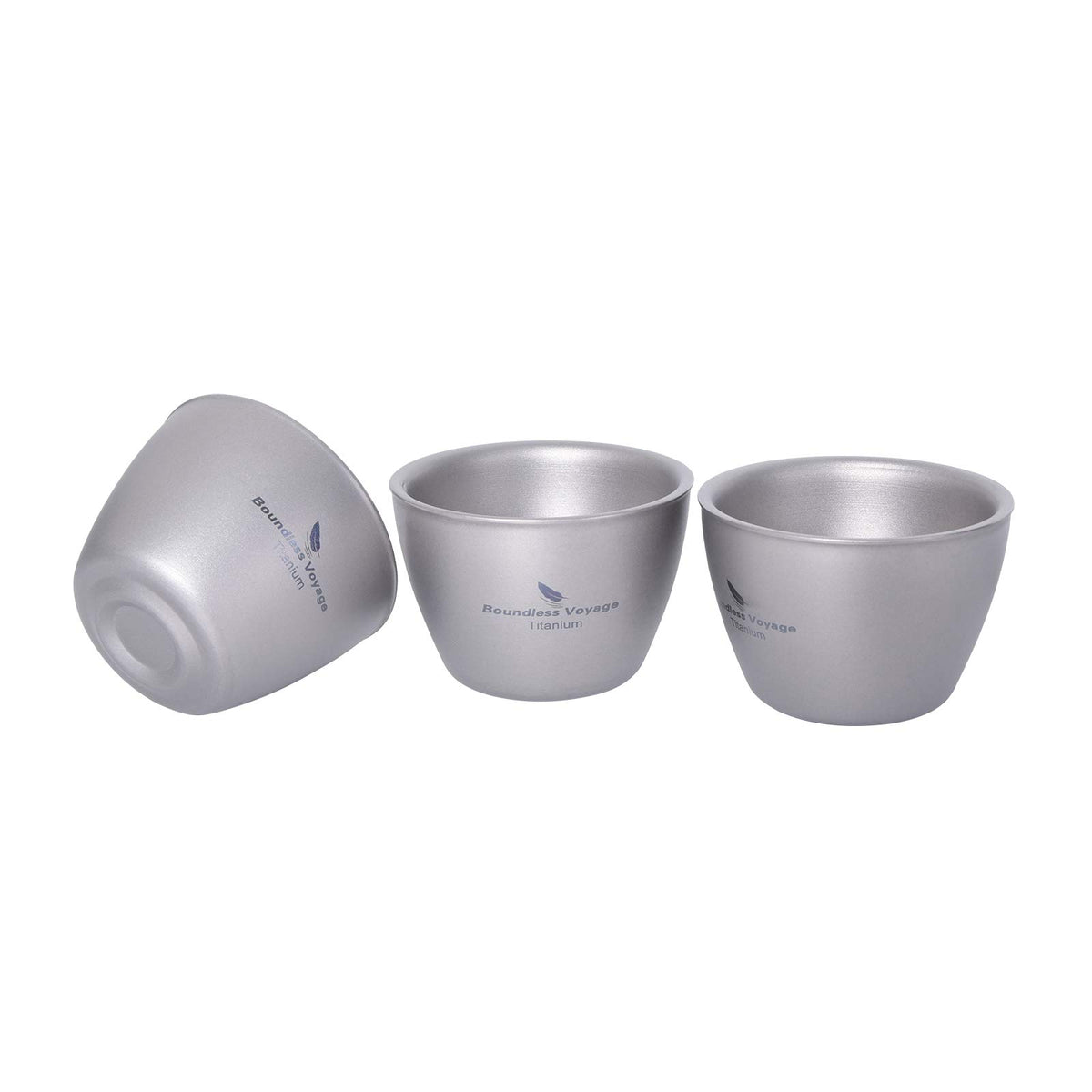 Boundless Voyage titanium cup full view highlighting lightweight design for travel.