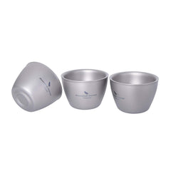 Boundless Voyage titanium cup full view highlighting lightweight design for travel.