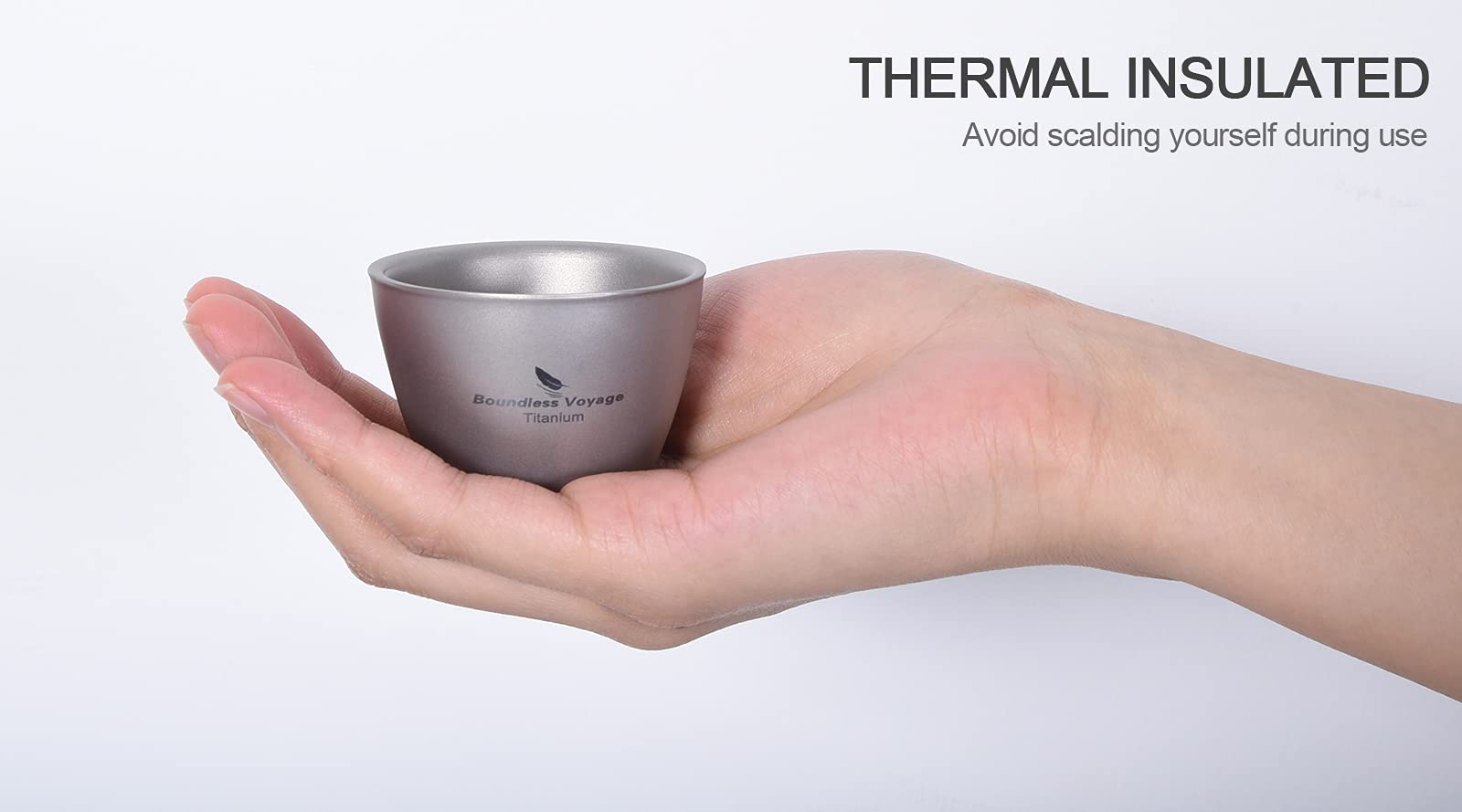 Boundless Voyage travel-ready titanium cup for camping and office