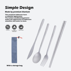 Boundless Voyage titanium cutlery chopsticks for backpacking meals.