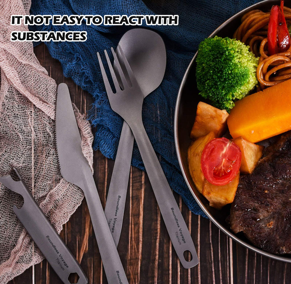 Boundless Voyage titanium fork – durable for camping dinners.
