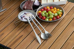 Boundless Voyage titanium cutlery fork with sleek sandblasted finish for easy cleaning