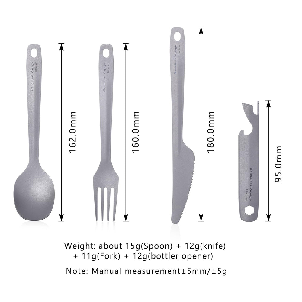 Boundless Voyage titanium knife – strong for outdoor prep.