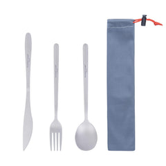 Boundless Voyage titanium cutlery knife in compact travel set for outdoor meals