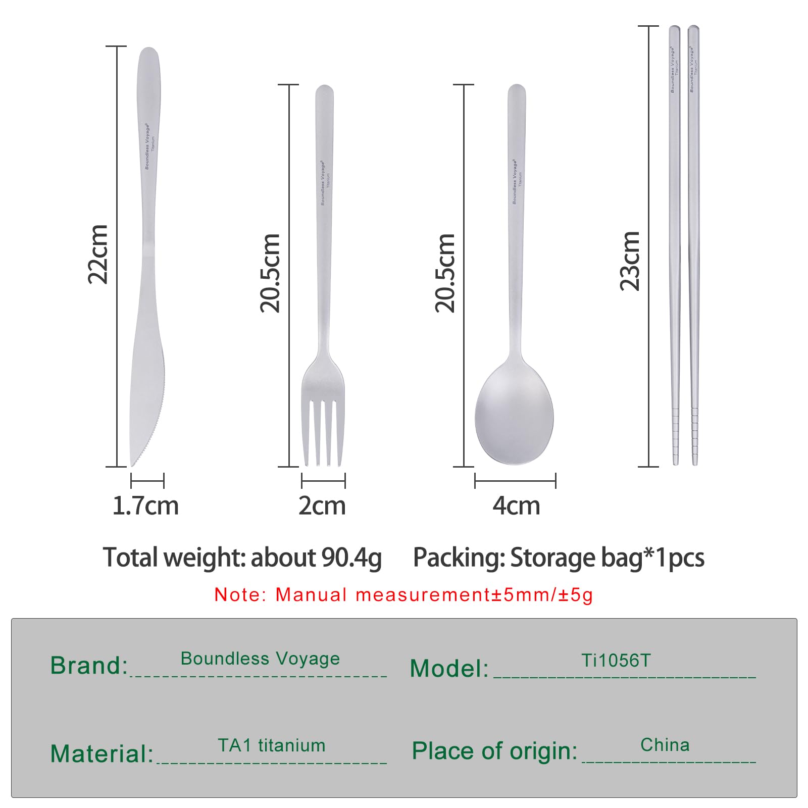 Boundless Voyage titanium cutlery spoon perfect for trails and picnics.