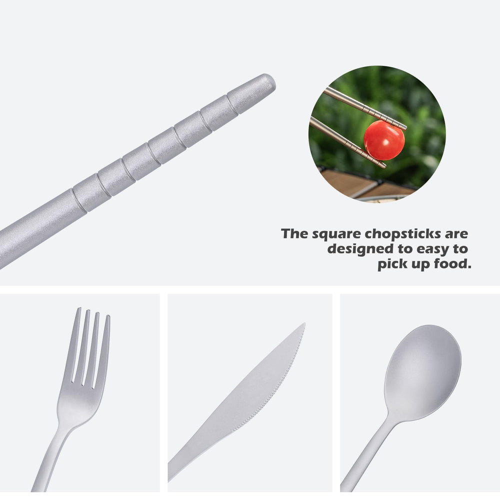 Boundless Voyage storage bag keeps utensils dry and dust-free during travel.