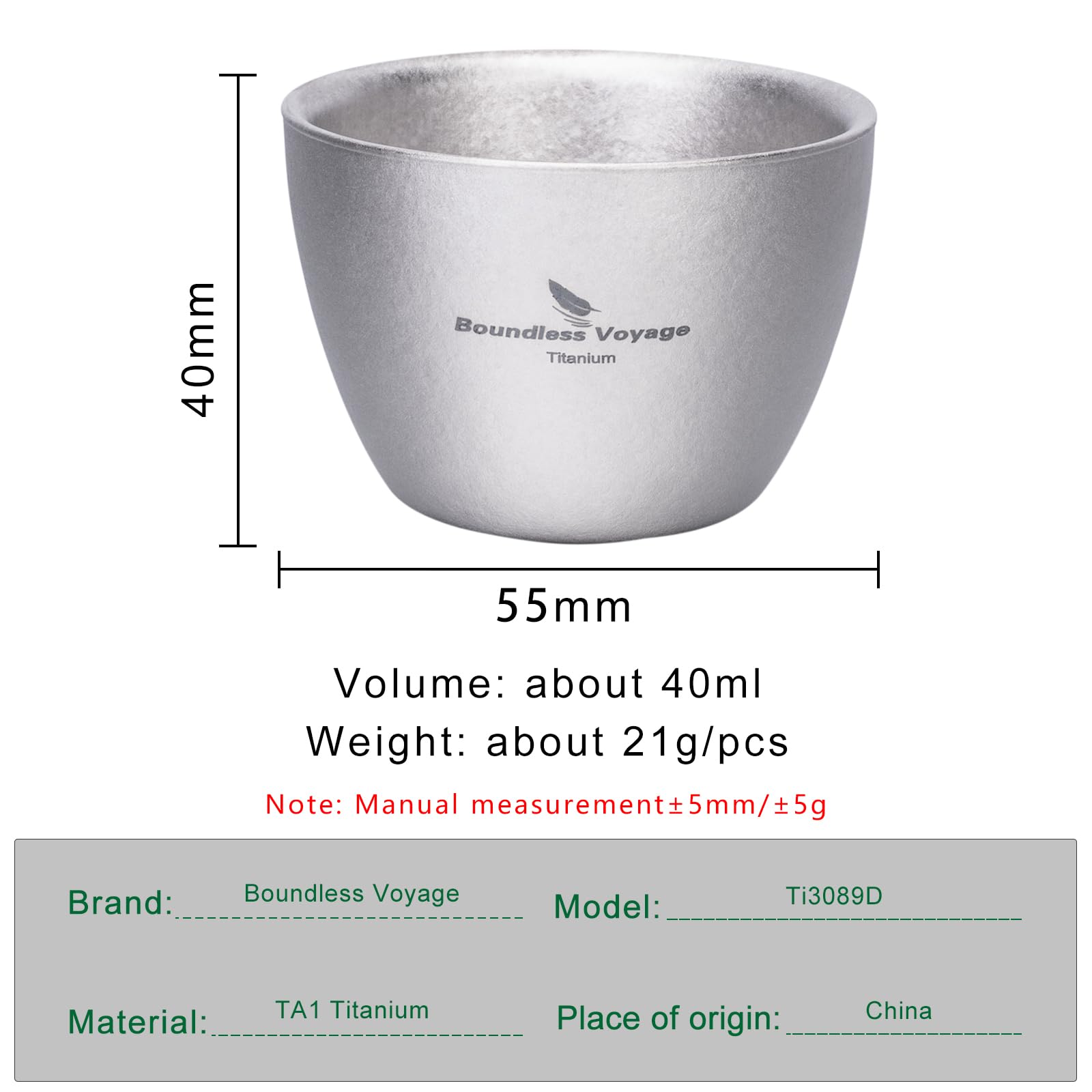 Boundless Voyage double-wall titanium cup demonstrates insulation for hot or cold beverages.