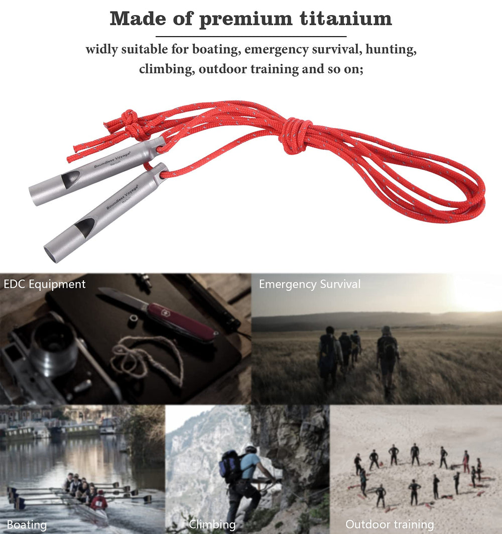 Boundless Voyage whistle emits up to 120 dB for distant attention