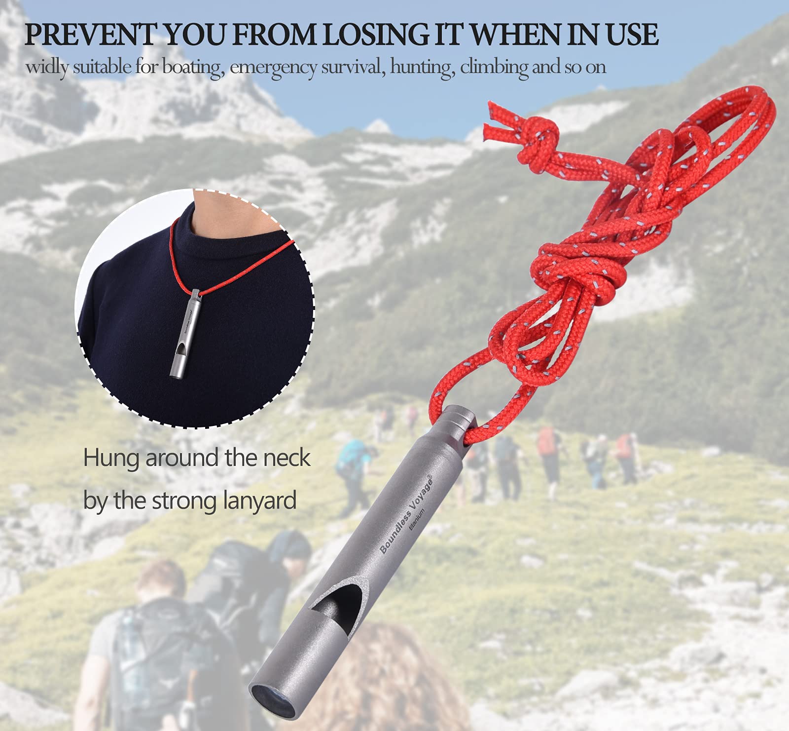 Boundless Voyage whistle is waterproof for wet environments