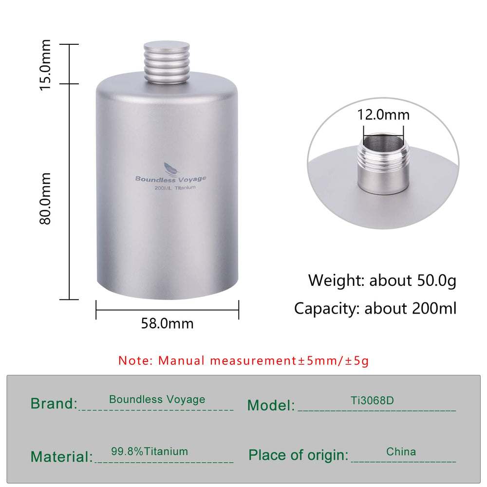 Boundless Voyage flask with threaded mouth offers reliable seal for leak-resistant transport.
