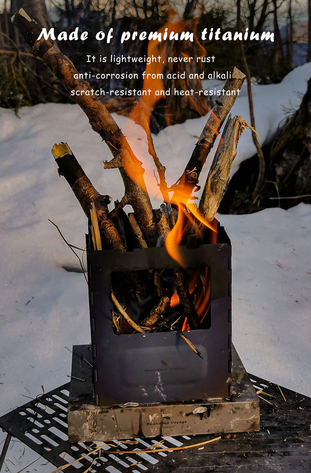 Boundless Voyage stove removable brackets provide stable pot placement.