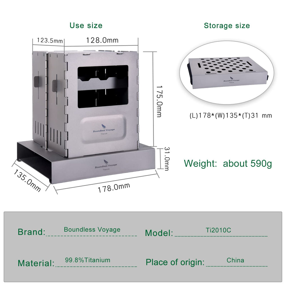 Boundless Voyage stove side ventilation shows efficient burn and heat flow.