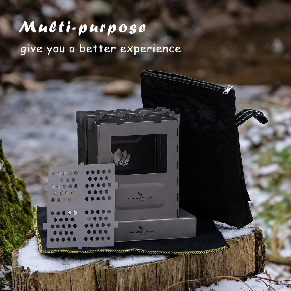 Boundless Voyage stove stored in bag, ready for outdoor adventures.