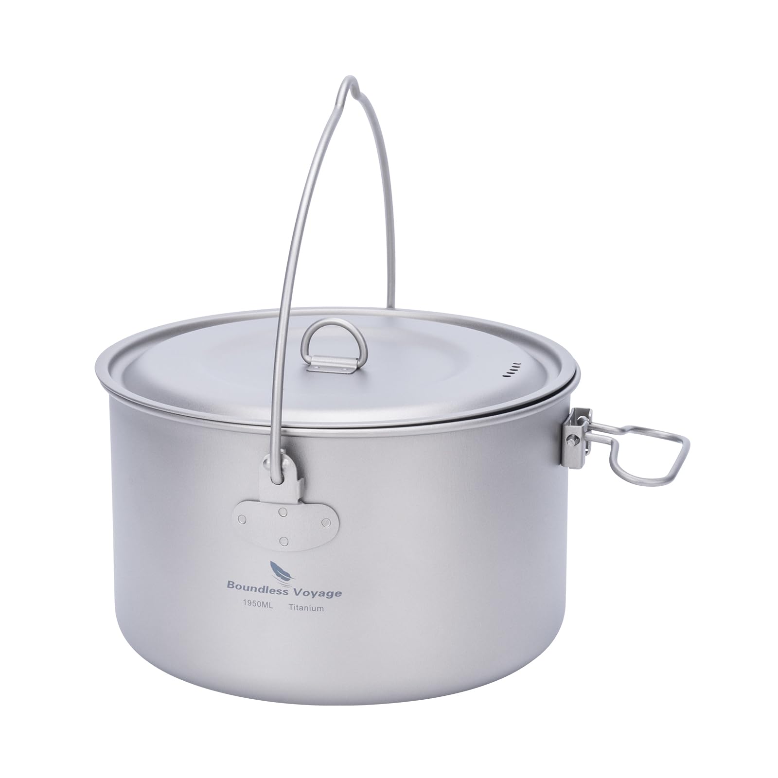 Boundless Voyage titanium hanging pot top view highlights ultralight portability