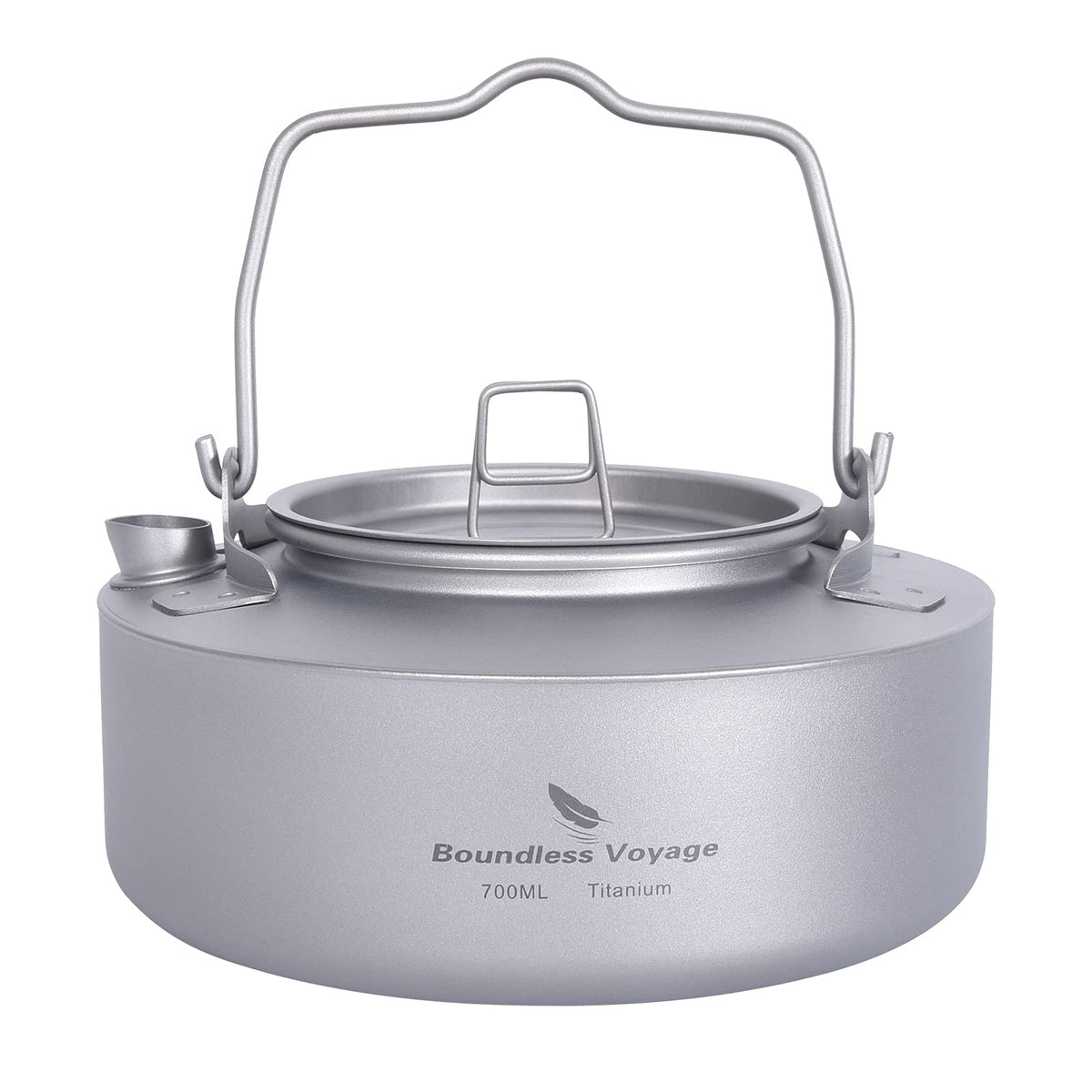 Boundless Voyage titanium kettle 700ml for ultralight backpacking