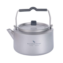 Boundless Voyage titanium kettle with filter spout keeps sediment out of your cup.