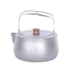 Boundless Voyage titanium kettle side view highlights durable construction for outdoor boiling.