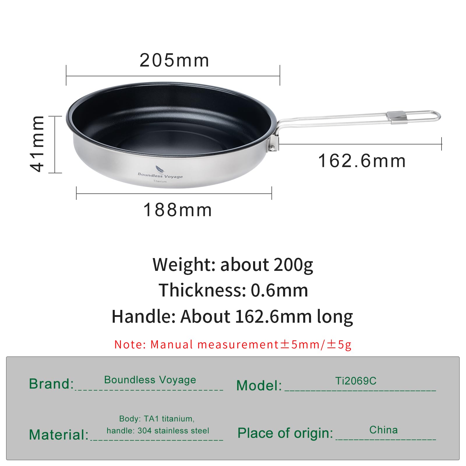Boundless Voyage pan open with extended handle, comfortable outdoor cooking.