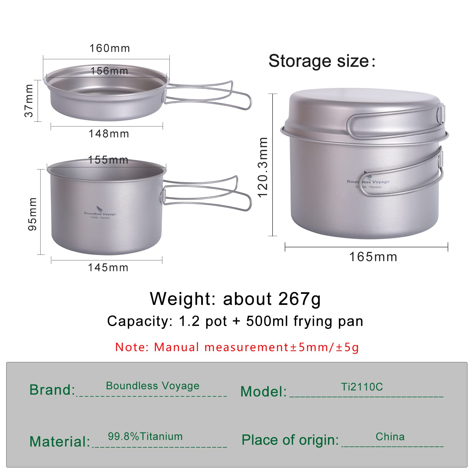 Boundless Voyage titanium pan 500ml used as fry pan or lid for versatile meals.