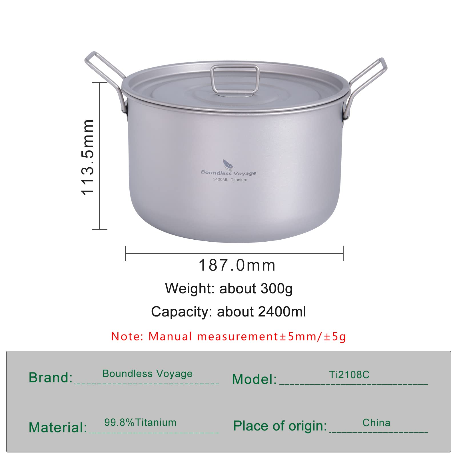 Boundless Voyage titanium pan folding-handle demonstrates space-saving design for compact packs.