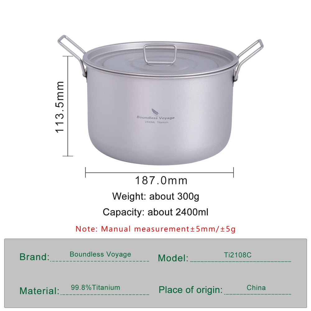 Boundless Voyage titanium pan folding-handle demonstrates space-saving design for compact packs.