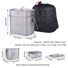 Boundless Voyage 1500ml pot and 600ml cup offer versatile meal prep outdoors.