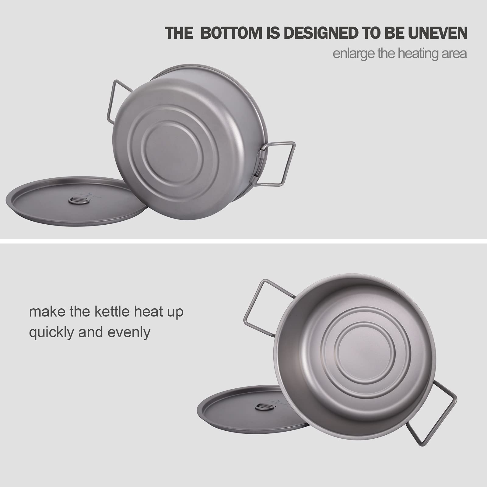 Boundless Voyage 2L pot lid with vent holes doubles as a strainer.