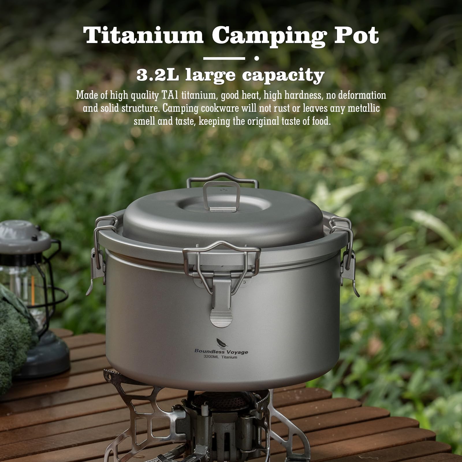 Boundless Voyage Titanium Pot carrying bag keeps gear organized.