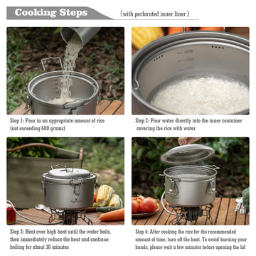 Boundless Voyage rice cooking action, even heating for flavorful results.