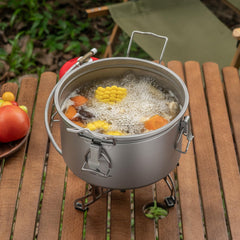 Boundless Voyage Titanium Pot steam circulation delivers quick, uniform warmth.