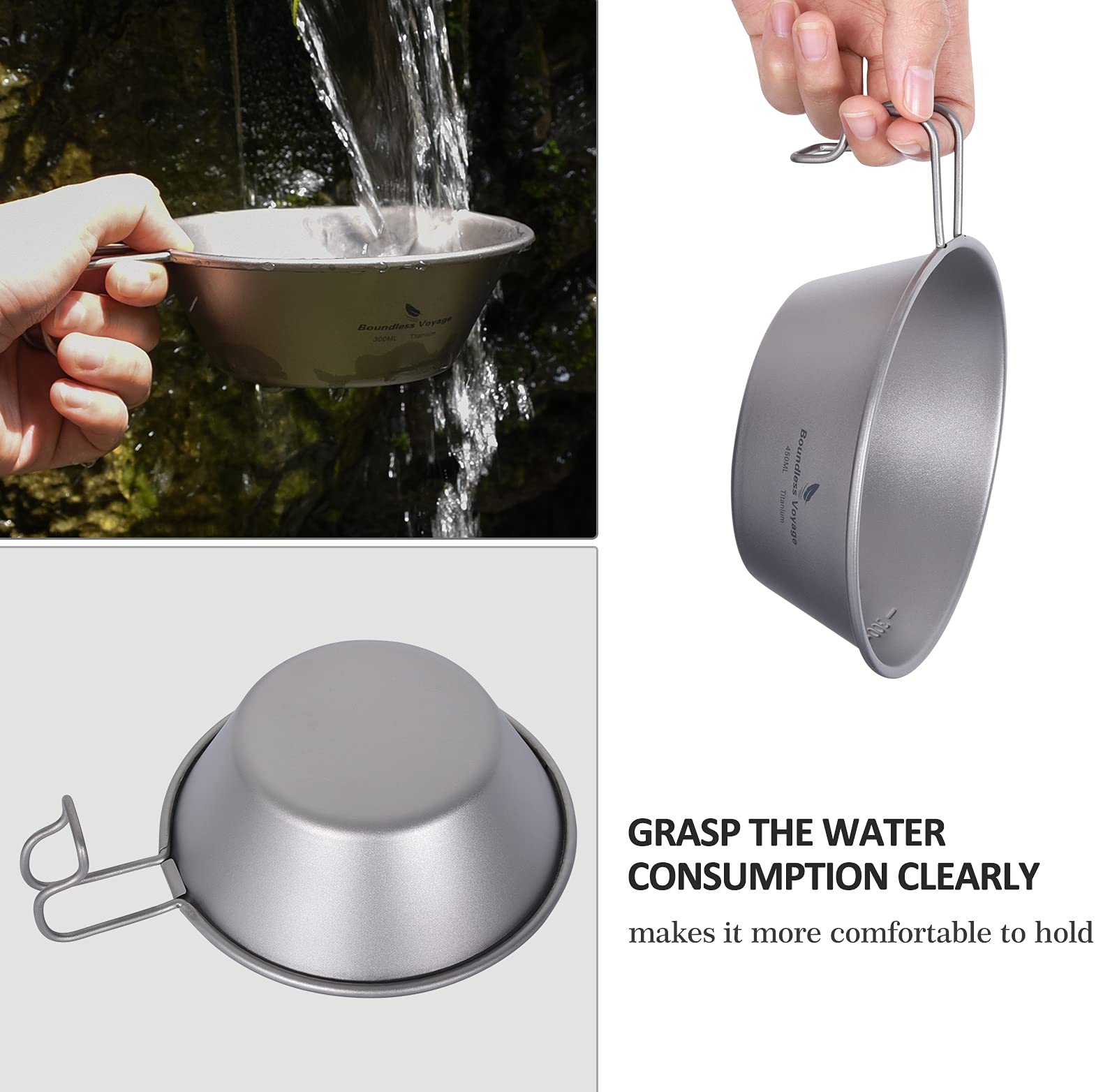 Boundless Voyage Sierra cup camping scene ready for outdoor coffee or tea