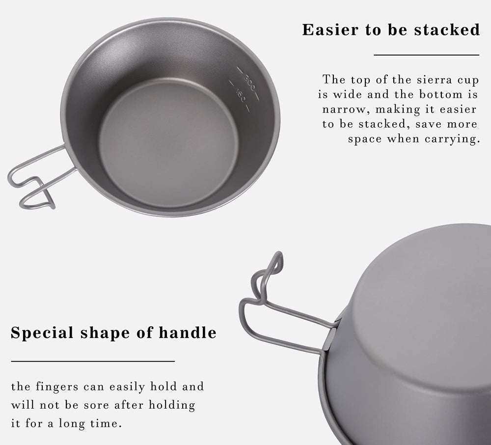 Boundless Voyage titanium Sierra cup smooth edge for comfortable grip outdoors