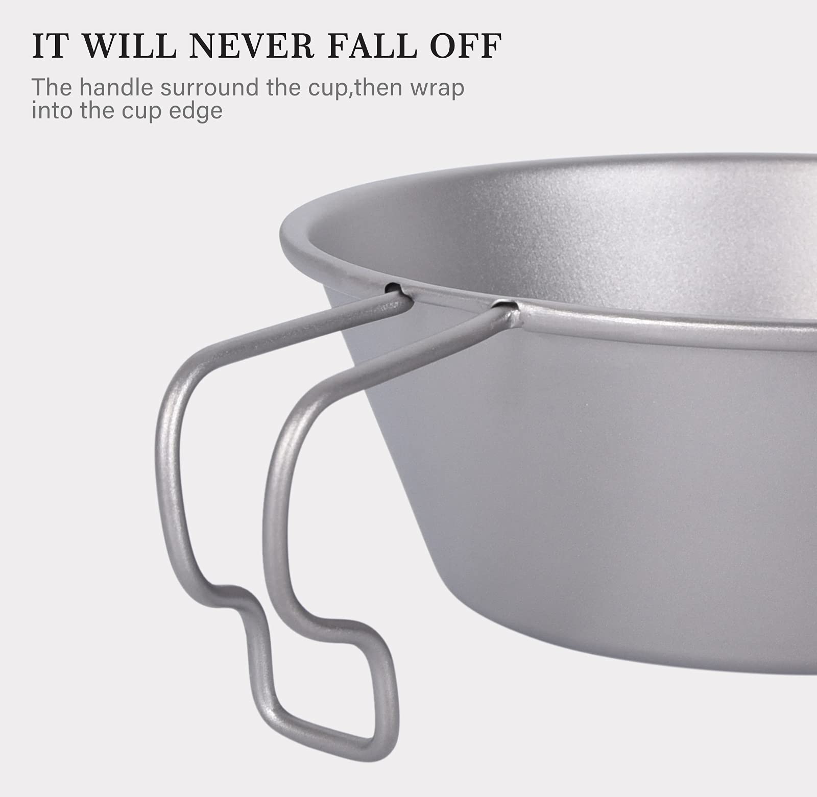 Boundless Voyage titanium Sierra cup stackable design saves space in your pack