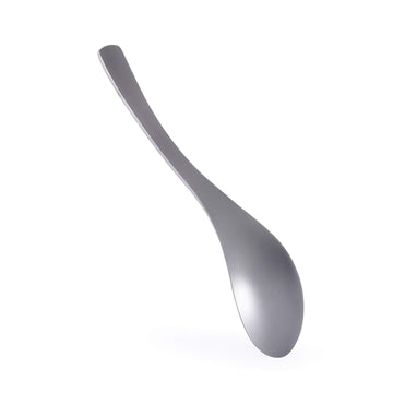 Boundless Voyage titanium spoon ready for camping trips, lightweight and durable.