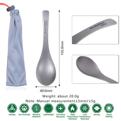 Boundless Voyage titanium spoon with deep bowl for generous servings.