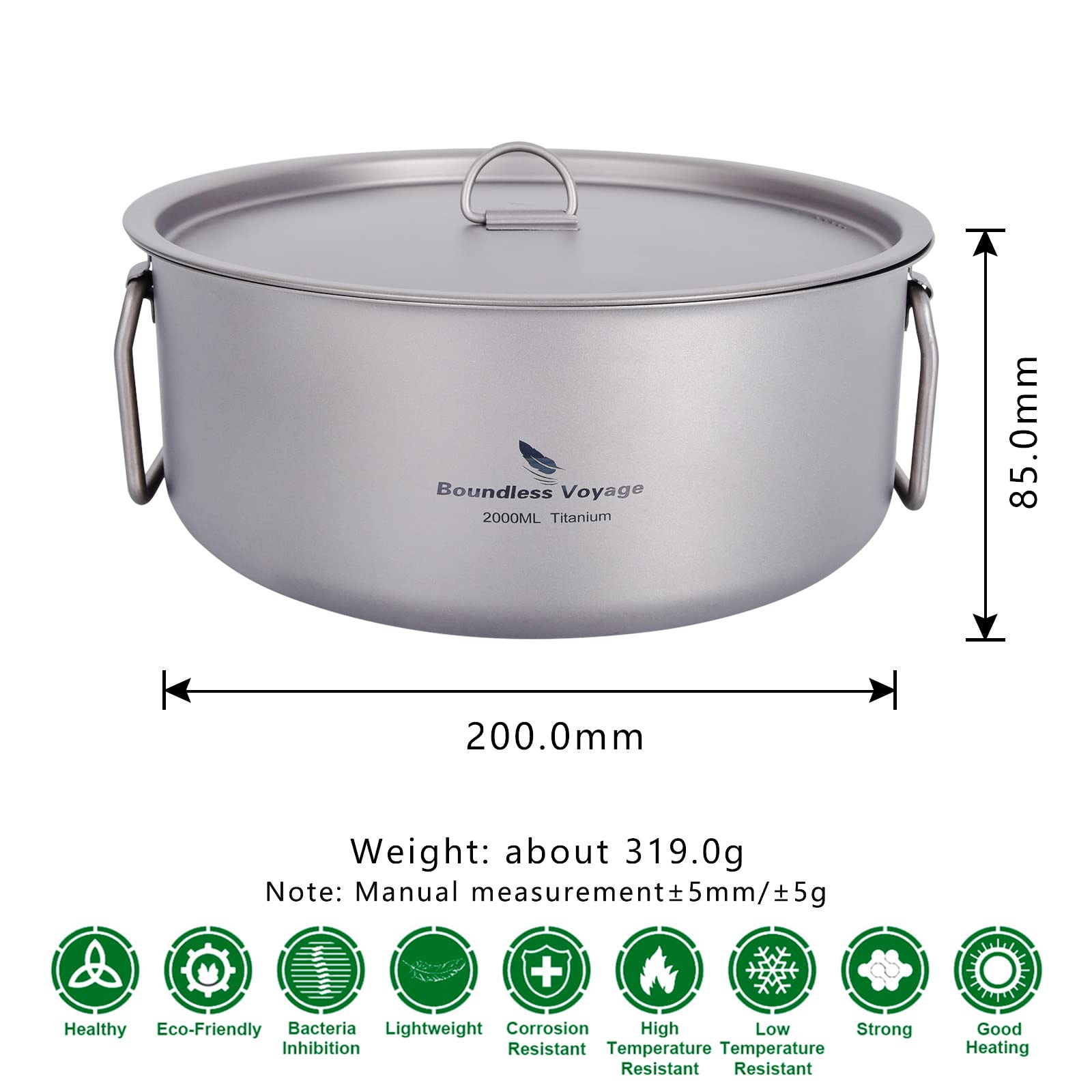 Boundless Voyage 2L pot bottom heat area design for even cooking