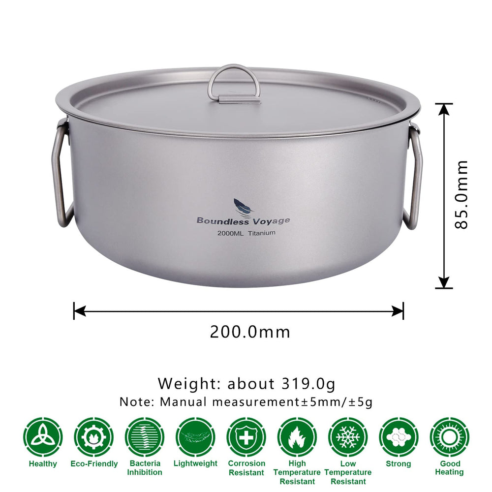 Boundless Voyage 2L pot bottom heat area design for even cooking